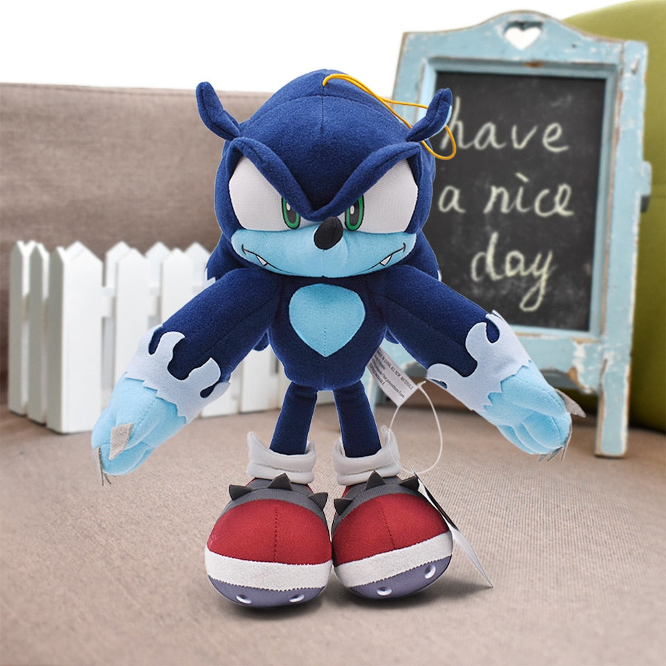 30cm Sonic The Hedgehog & Black Shadow Plush Toys - TV & Movie Character Stuffed Dolls for Kids