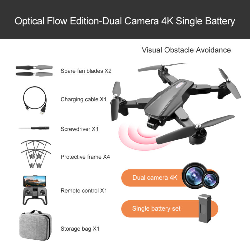 R20 Cross-Border GPS Drone with 4K Dual-Camera & Optical Flow Positioning - HD Aerial Photography Quadcopter