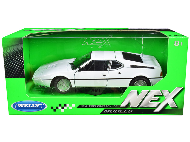 BMW M1 Coupe White \NEX Models\ 1/24 Diecast Model Car by Welly