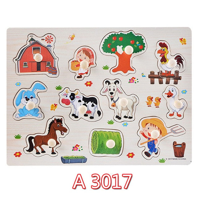 30cm Wooden Alphabet Jigsaw Puzzle - Early Educational Toy for Kids
