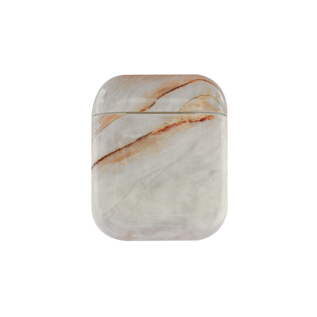 Earphone Case For Airpods 2 Case Luxury Marble Hard Case Protective Cover