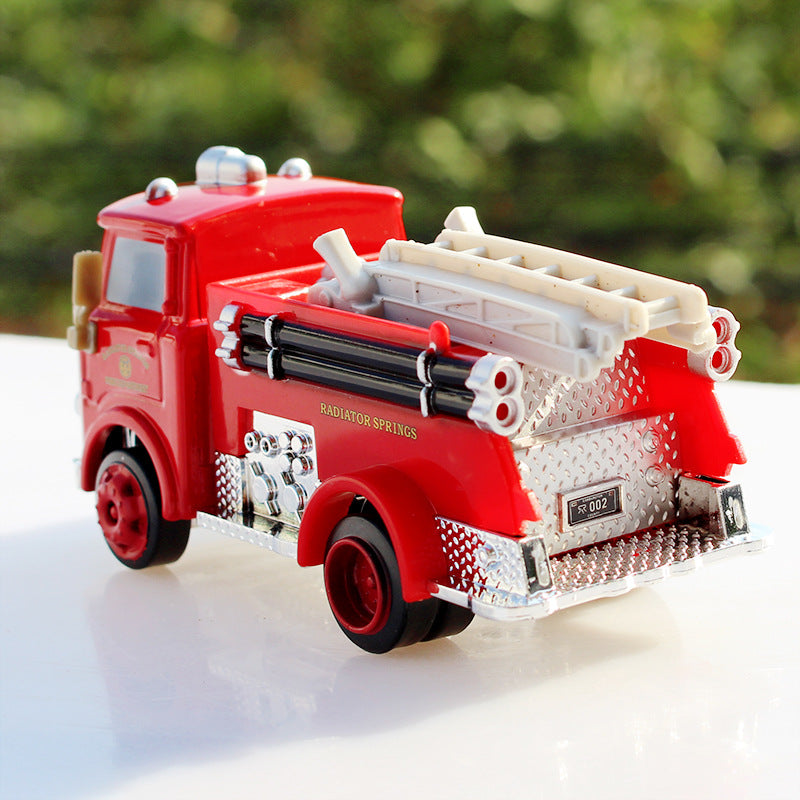Cars 2 Little Red Fire Truck Alloy Children's Cartoon Simulation Toy Car Model