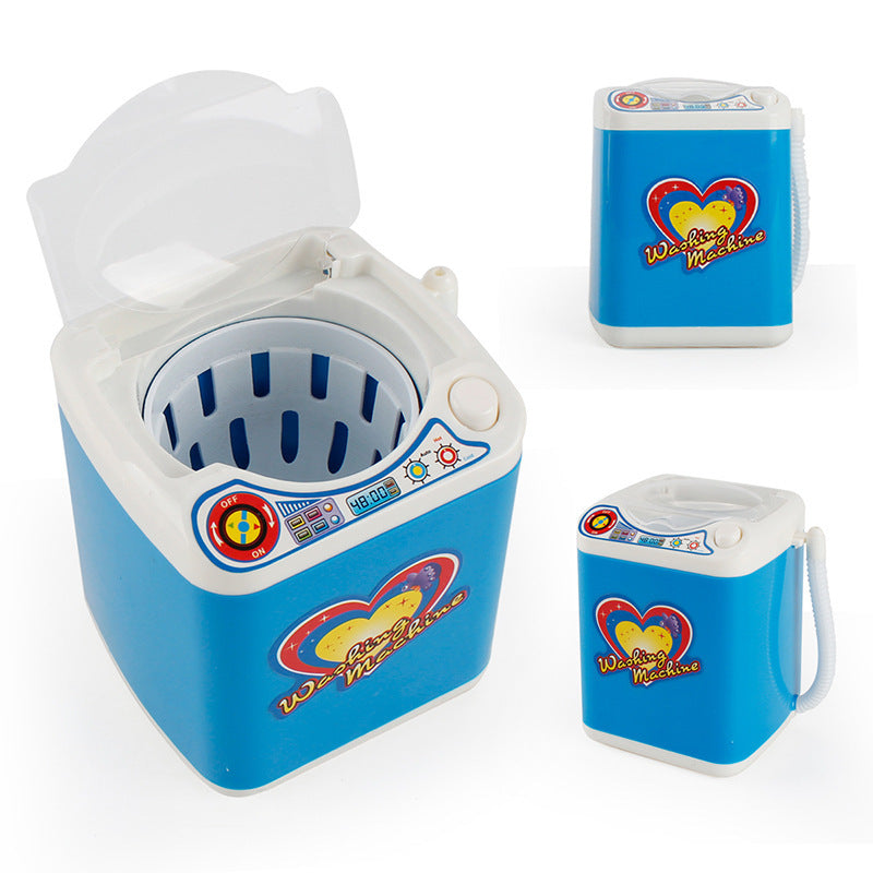 Cute Children's Simulation Play House Toy Mini Washing Machine Can Add Water And Drain