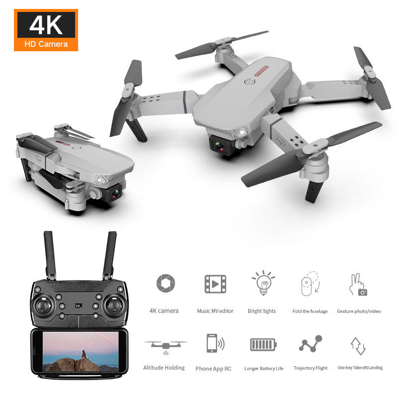 E88 Double-Camera Folding Drone with HD Camera - Long Range Quadcopter