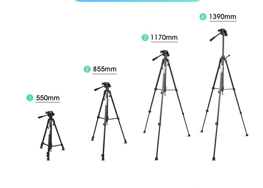 Single-Camera Tripod Stand 360degreeRotating Retractable and Height-Adjustable Portable Mobile Phone Camera Live Tripod