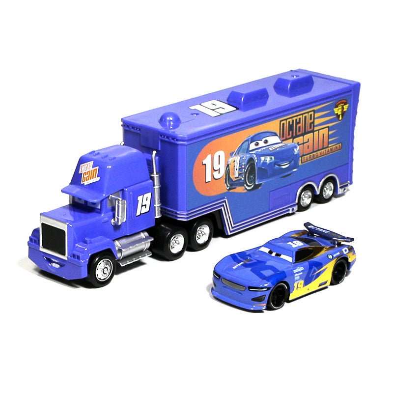 Car Racing Story Container Truck Alloy Car Uncle Mike Mc Queen Crash Edition McQueen Set Transport Toys