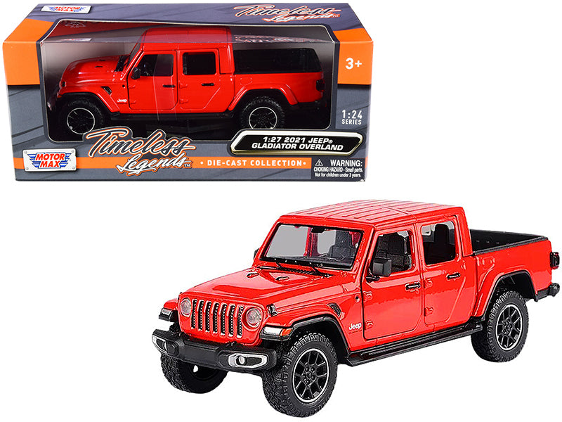 2021 Jeep Gladiator Overland (Closed Top) Pickup Truck Red 1/24-1/27