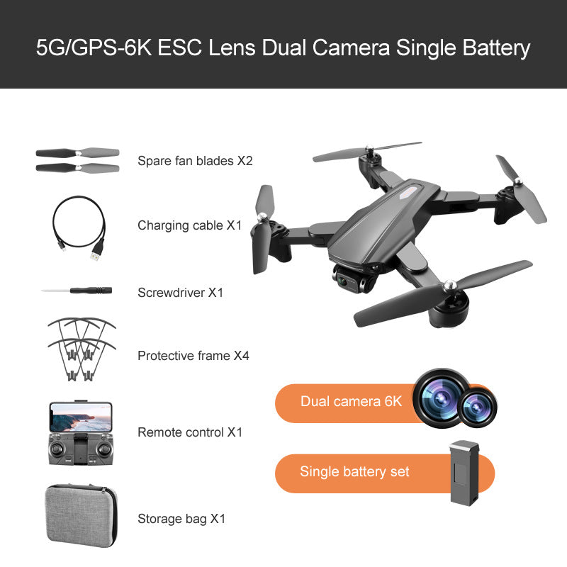 R20 Cross-Border GPS Drone with 4K Dual-Camera & Optical Flow Positioning - HD Aerial Photography Quadcopter