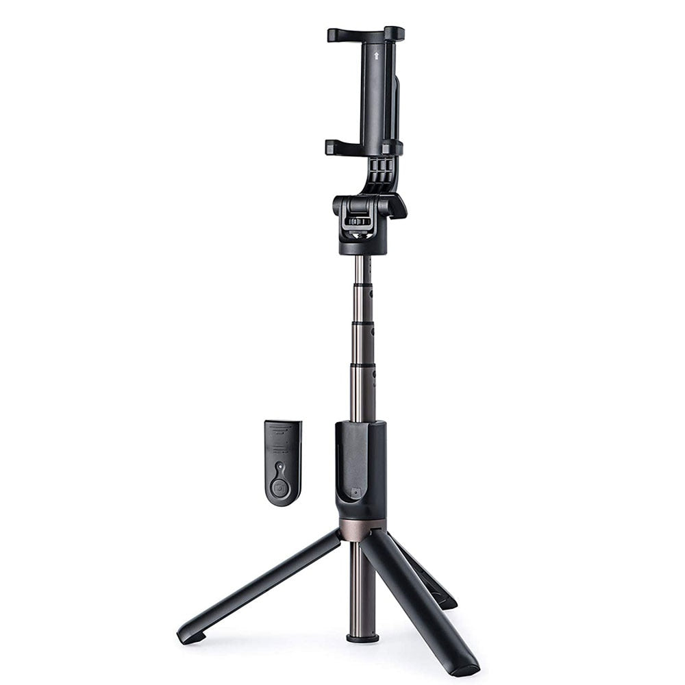 3-in-1 Bluetooth Monopod Tripod Stand - Compatible with Xiaomi, Redmi Note, Huawei, iPhone 11/XR/7/8 Plus, Samsung Smartphones