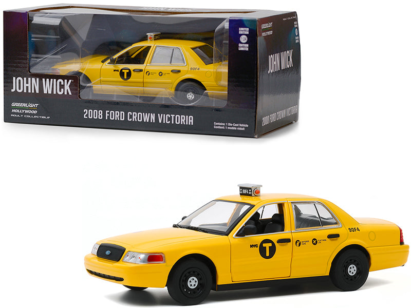 2008 Ford Crown Victoria \NYC Taxi\" Yellow \"John Wick: Chapter 2\"
