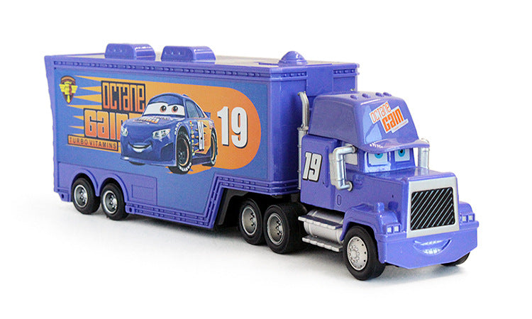 Car Racing Story Container Truck Alloy Car Uncle Mike Mc Queen Crash Edition McQueen Set Transport Toys