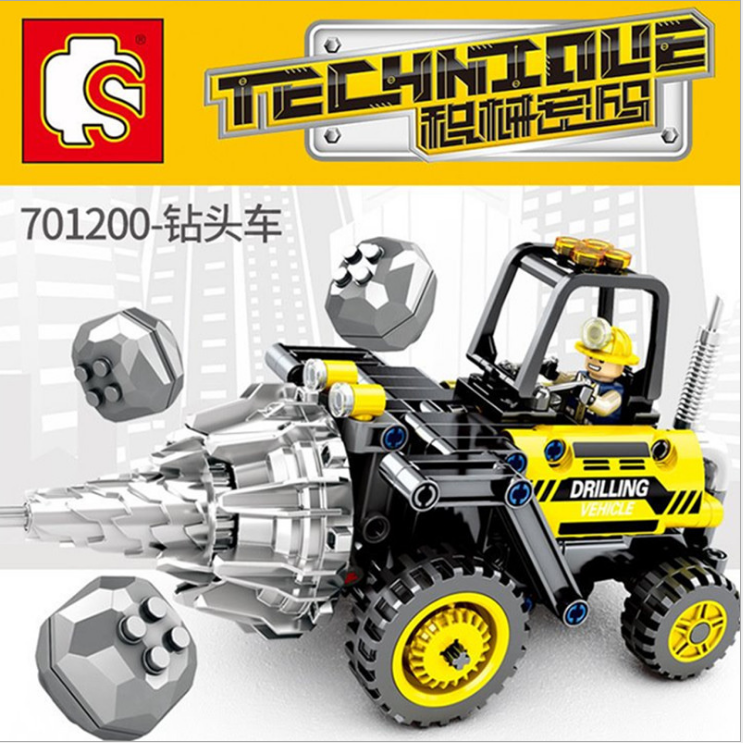 SEMBO BLOCK City Engineering Bulldozer Crane Technic Car Truck Excavator Roller Building Blocks bricks Construction Toys