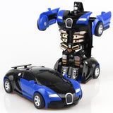 New One-key Deformation Car Toys Automatic Transform Robot Plastic Model Car Funny Diecasts Toy Boys Amazing Gifts Kid Toy