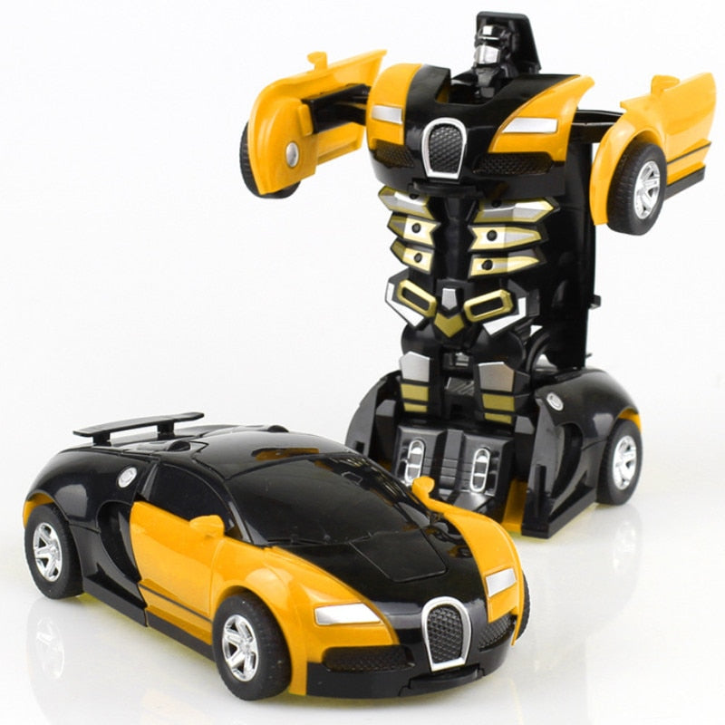 New One-key Deformation Car Toys Automatic Transform Robot Plastic Model Car Funny Diecasts Toy Boys Amazing Gifts Kid Toy