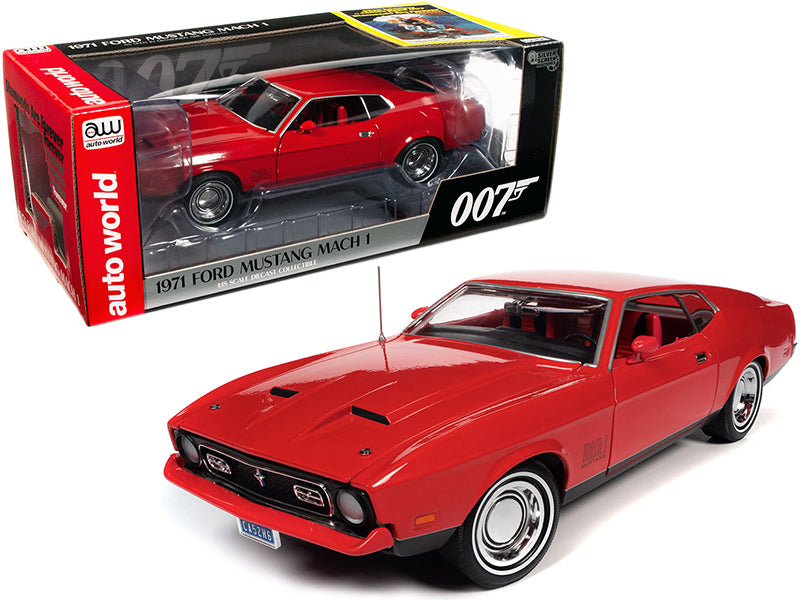 1971 Ford Mustang Mach 1 Bright Red with Red Interior (James Bond 007)