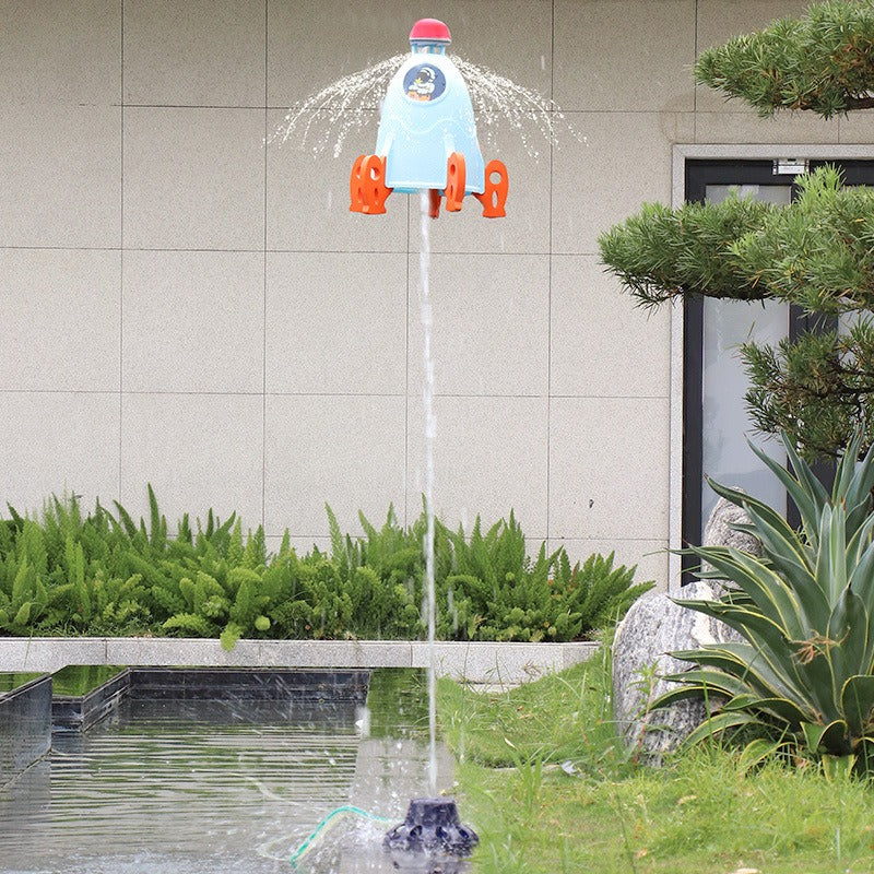 New Children's Outdoor Lift-Off Water Spray Toys Parent-Child Interactive Space Rocket Sprinkler Water Play Toys