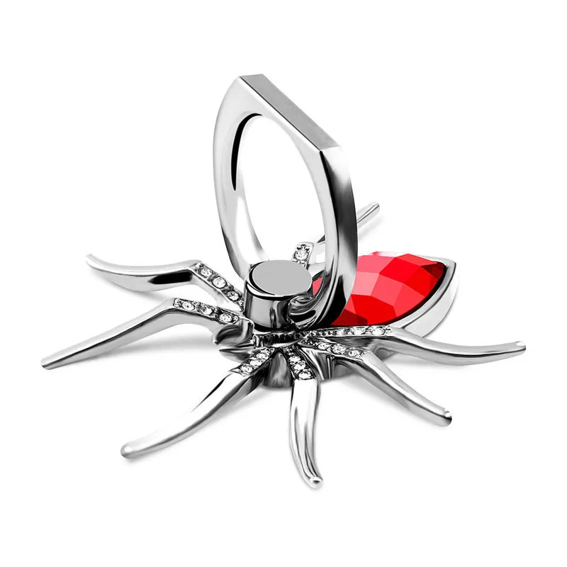 Universal Luxury Biling Diamond Metal Spider Mobile Phone Finger Ring Holder 360 Rotate Stand for iPhone Sumsang Huawei Xiaomi