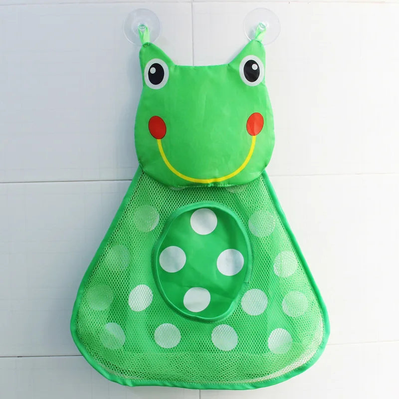 Baby Shower Bath Toys Duck Little Frog Rabbit Baby Kid Toy Storage Mesh with Strong Suction Cups Toy Bag Net Bathroom Organizer