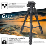 Q111 Professional Portable Travel Aluminum Camera Tripod&Pan Head for SLR DSLR Digital Camera Three color